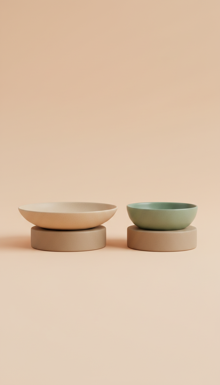 Minimalist Ceramic Pet Bowl Set