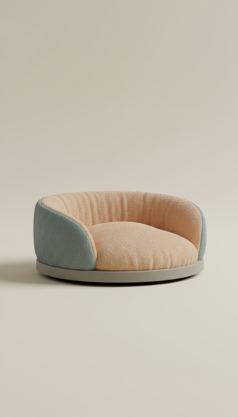Plush Ergonomic Dog Bed